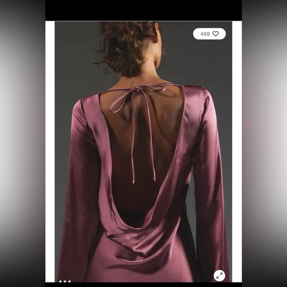 NWT Urban Outfitters Kiss The Sky Satin Long Sleeve Mini Dress 
Size Large - Picture 6 of 12